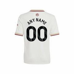 Adidas - Arsenal Youth 2025/26 Third Replica Custom Jersey - White