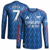 Adidas - Bukayo Saka Arsenal 2025/26 Away Long Sleeve Player Jersey - Blue