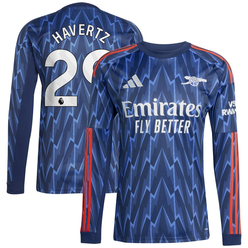 Adidas - Kai Havertz Arsenal 2025/26 Away Replica Long Sleeve Player Jersey - Blue