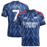 Adidas - Bukayo Saka Arsenal Youth 2025/26 Away Replica Player Jersey - Blue