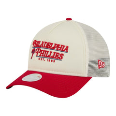 Philadelphia Phillies New Era Women's Retro 9FORTY M-Crown A-Frame Trucker Adjustable Hat for sale