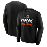 Cincinnati Bengals Streak Pullover Sweatshirt - Black - NFL