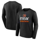 Cincinnati Bengals Streak Long Sleeve T-Shirt - Black - NFL