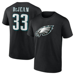 Cooper DeJean Philadelphia Eagles Icon Name & Number T-Shirt - Black - NFL