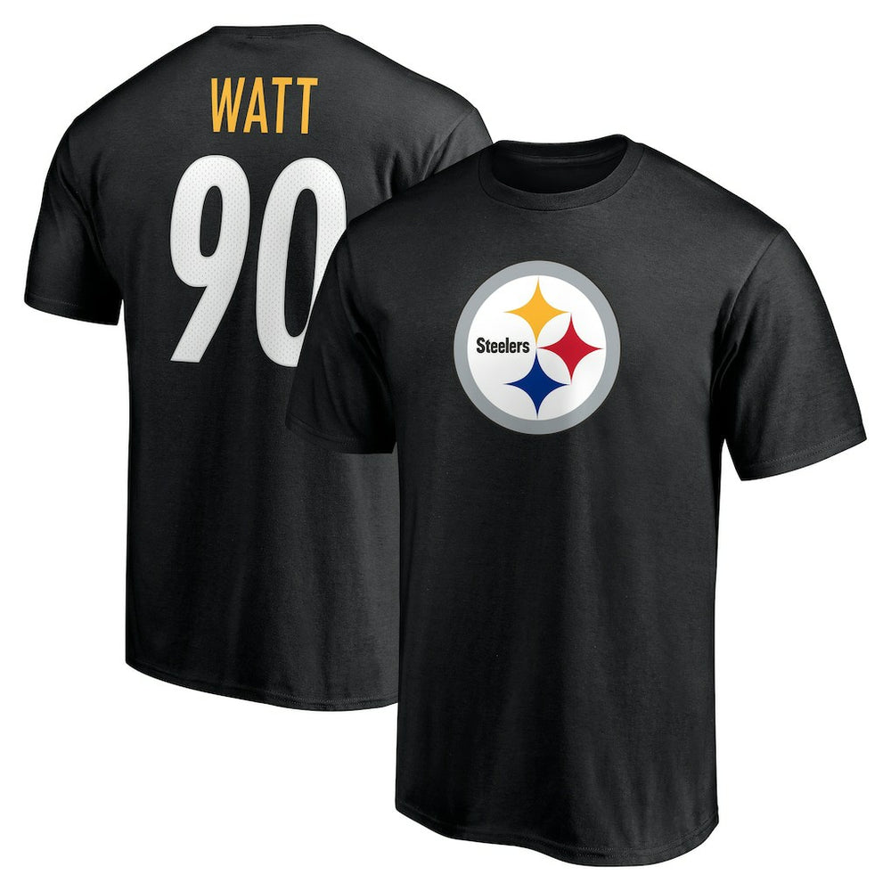 T.J. Watt Pittsburgh Steelers Icon Name & Number T-Shirt - Black - NFL