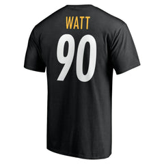 T.J. Watt Pittsburgh Steelers Icon Name & Number T-Shirt - Black - NFL