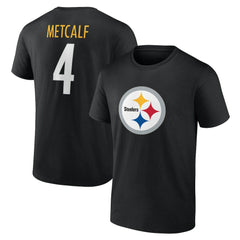 DK Metcalf Pittsburgh Steelers Icon Name & Number T-Shirt - Black - NFL