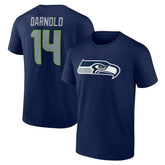 Sam Darnold Seattle Seahawks Icon Name & Number T-Shirt - College Navy - NFL
