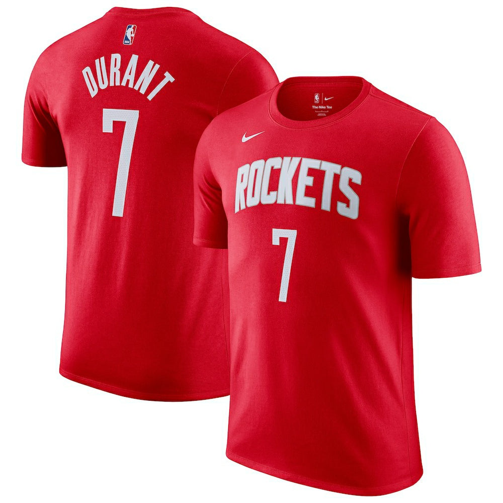 Nike Kevin Durant Houston Rockets Icon Edition Name & Number T-Shirt Red