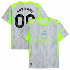 Puma - Manchester City 2025/26 Third Replica Custom Jersey - Green/Neon Green