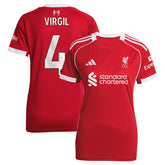 Adidas - Virgil van Dijk Liverpool Women's 2025/26 Home Replica Jersey - Red