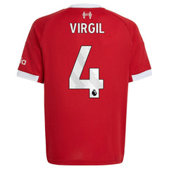 Adidas - Virgil van Dijk Liverpool Youth 2025/26 Home Replica Jersey - Red