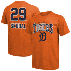 Tarik Skubal Detroit Tigers Majestic Threads Triblend Name & Number T-Shirt Online