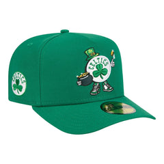 New Era Boston Celtics Injection Cartoon Logo A-Frame 59FIFTY Fitted Hat Kelly Green