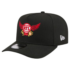 New Era Atlanta Hawks Injection Cartoon Logo A-Frame 9FIFTY Adjustable Hat Black