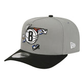 New Era Brooklyn Nets Injection Cartoon Logo A-Frame 9FIFTY Adjustable Hat Gray
