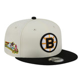 Boston Bruins New Era Injection Localized Two-Tone 9FIFTY Snapback Hat - White/Black | New Era discount