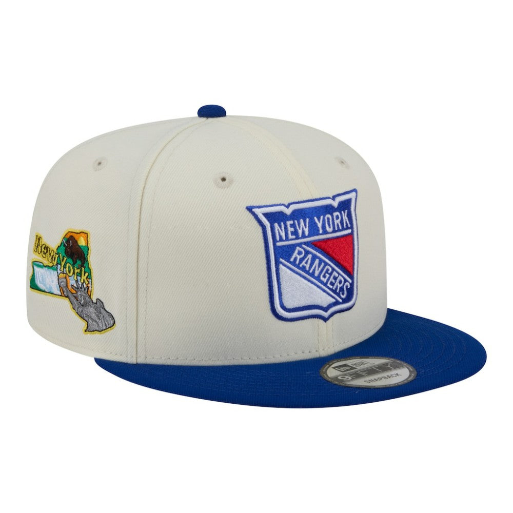 New York Rangers New Era Injection Localized Two-Tone 9FIFTY Snapback Hat - White/Blue | New Era sale