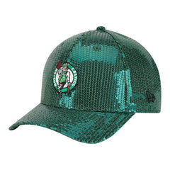 New Era Boston Celtics Women's Sequin M-Crown 9FORTY Adjustable Hat Kelly Green