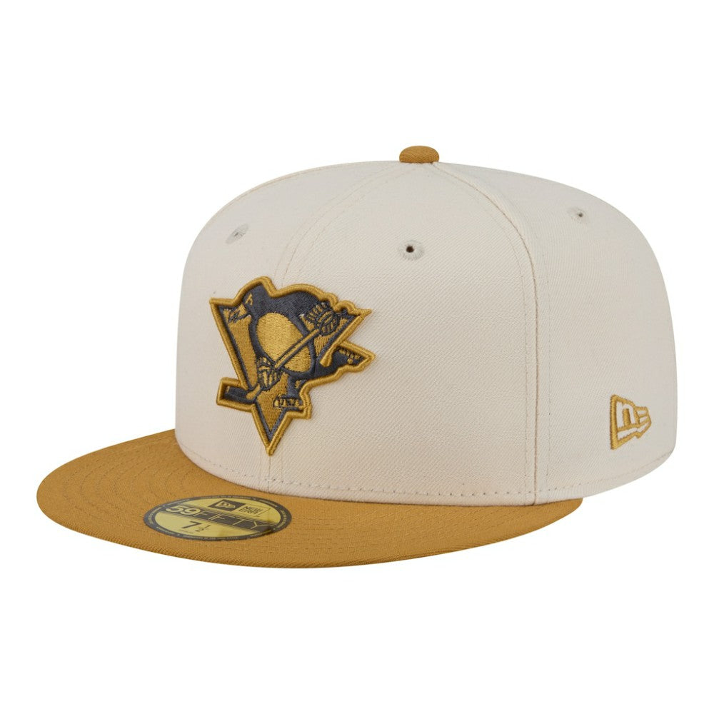 Pittsburgh Penguins New Era Colorpack Two-Tone 59FIFTY Fitted Hat - Cream/Tan | New Era near me