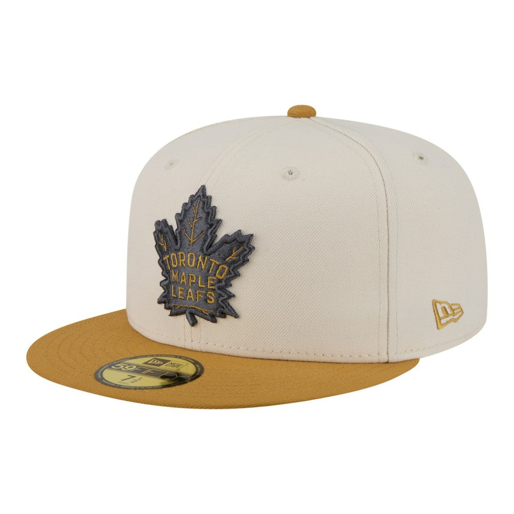 Toronto Maple Leafs New Era Colorpack Two-Tone 59FIFTY Fitted Hat - Cream/Tan | New Era on sale