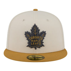 Toronto Maple Leafs New Era Colorpack Two-Tone 59FIFTY Fitted Hat - Cream/Tan | New Era on sale