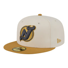 New Jersey Devils New Era Colorpack Two-Tone 59FIFTY Fitted Hat - Cream/Tan | New Era Clearance