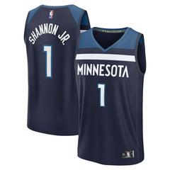 Fanatics Terrence Shannon Jr. Minnesota Timberwolves Fast Break Replica Jersey Navy Icon Edition