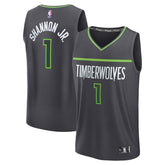 Fanatics Terrence Shannon Jr. Minnesota Timberwolves Fast Break Replica Jersey Statement Edition Anthracite