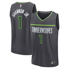 Fanatics Terrence Shannon Jr. Minnesota Timberwolves Fast Break Replica Jersey Statement Edition Anthracite
