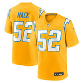 Khalil Mack Los Angeles Chargers Alternate Charger Power Game Player Jersey - Gold - Nike