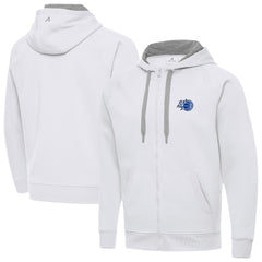 Orlando Magic Antigua New Logo Victory Full-Zip Hooded Sweatshirt White