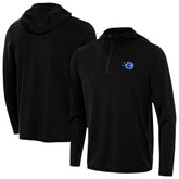 Orlando Magic Antigua New Logo Tidy Quarter-Zip Hoodie Heather Black