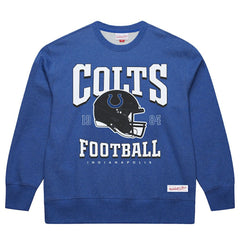 Indianapolis Colts Indiana Nights Helmet Sweatshirt - Royal - Mitchell & Ness