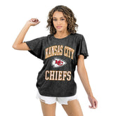 Kansas City Chiefs Gameday Couture Women's Relaxed Flutter Sleeve T-Shirt - Black - NFL