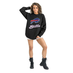 Buffalo Bills Gameday Couture Women's Oversized Long Sleeve T-Shirt - Black - NFL