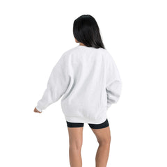 Houston Texans Gameday Couture Women's Traditional Logo Oversized Premium Fleece Pullover Sweatshirt - Ash - NFL