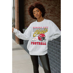 Kansas City Chiefs Gameday Couture Women's Home Turf Oversized Premium Fleece Pullover Sweatshirt - Ash - NFL