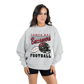 Tampa Bay Buccaneers Gameday Couture Women's Home Turf Oversized Premium Fleece Pullover Sweatshirt - Ash - NFL