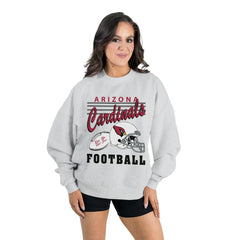 Arizona Cardinals Gameday Couture Women's Home Turf Oversized Premium Fleece Pullover Sweatshirt - Ash - NFL