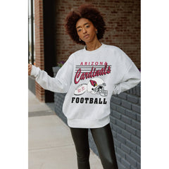 Arizona Cardinals Gameday Couture Women's Home Turf Oversized Premium Fleece Pullover Sweatshirt - Ash - NFL