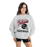 Atlanta Falcons Gameday Couture Women's Home Turf Oversized Premium Fleece Pullover Sweatshirt - Ash - NFL