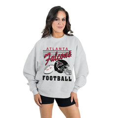 Atlanta Falcons Gameday Couture Women's Home Turf Oversized Premium Fleece Pullover Sweatshirt - Ash - NFL