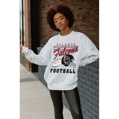 Atlanta Falcons Gameday Couture Women's Home Turf Oversized Premium Fleece Pullover Sweatshirt - Ash - NFL