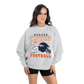 Denver Broncos Gameday Couture Women's Home Turf Oversized Premium Fleece Pullover Sweatshirt - Ash - NFL