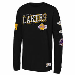 Mitchell & Ness Los Angeles Lakers Youth Hardwood Classics Training Camp Long Sleeve T-Shirt Black