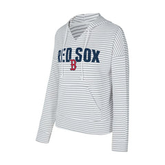 Boston Red Sox Concepts Sport Women's Liftoff Striped V-Neck Hoodie Outlet