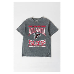 Atlanta Falcons Gameday Couture Women's Oversized Classic Grind Washed T-Shirt - Gray - NFL