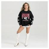 Arizona Cardinals Gameday Couture Women's Pure Victory Rhinestud Star-Sleeve Pullover Sweatshirt - Black - NFL