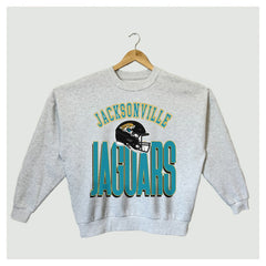 Jacksonville Jaguars Gameday Couture Women's Fierce Focus Premium Oversized Fleece Pullover Sweatshirt - Ash - NFL